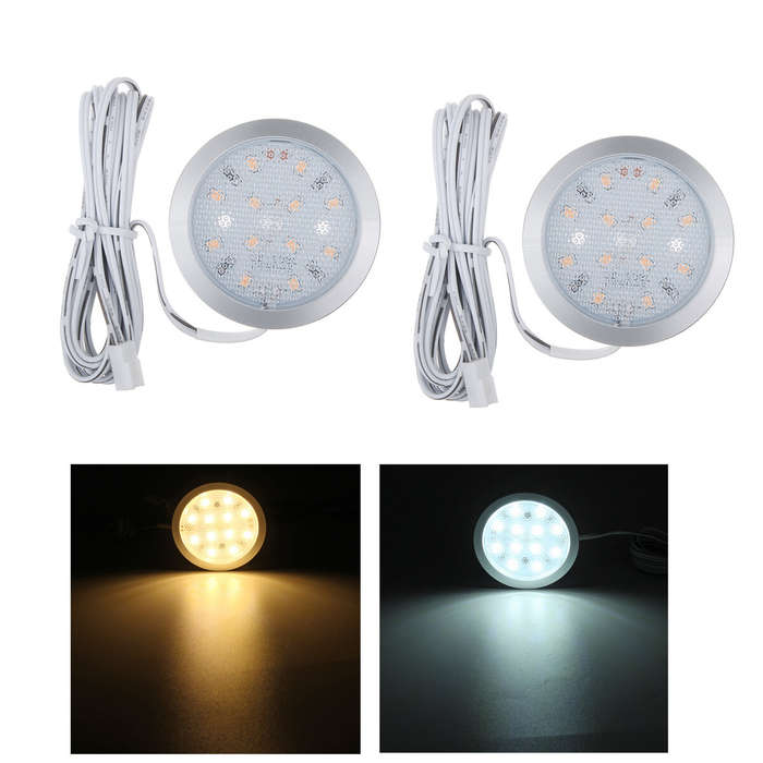 White - 12V LED Spot Light Ceiling Cabin Interior Lamp Downlight For VW T4 T5 RV Caravan