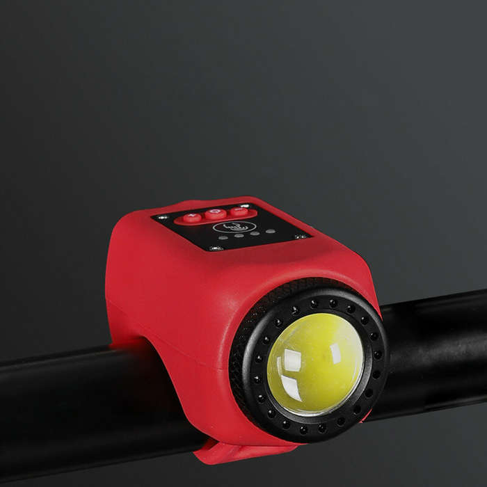 Blue - 2 in 1 Bike Headlight 250Lm Brightness 110dB Loud Horn 1200mAh Rechargeable Battery Waterproo