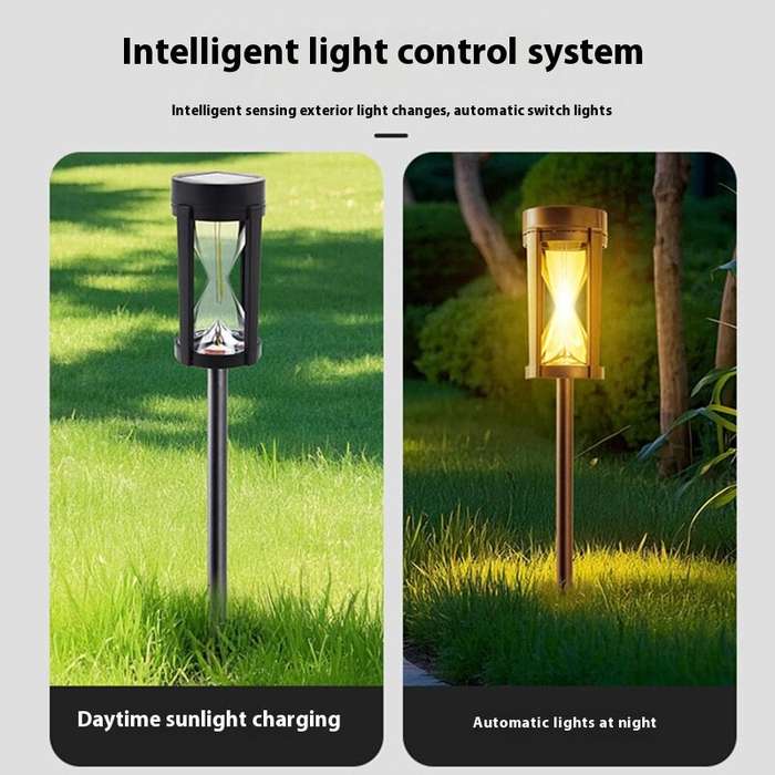 Warm Light - 4Pack LED Solar Lawn Light 2300K Warm Light Outdoor Waterproof Garden Night Light Court