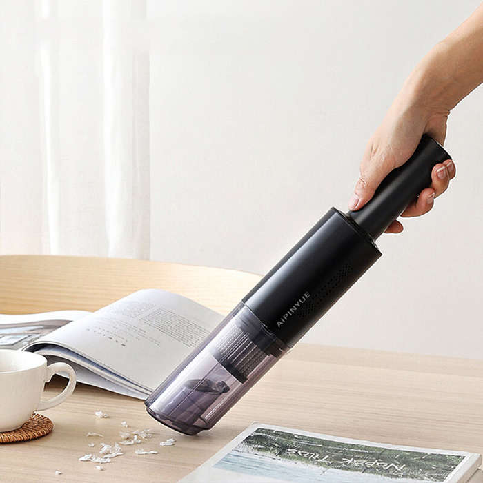 White - AIPINYUE 120W Cordless Handheld Vacuum 6000PA High Suction 4.0ah Portable Mini Cleaner Wet &