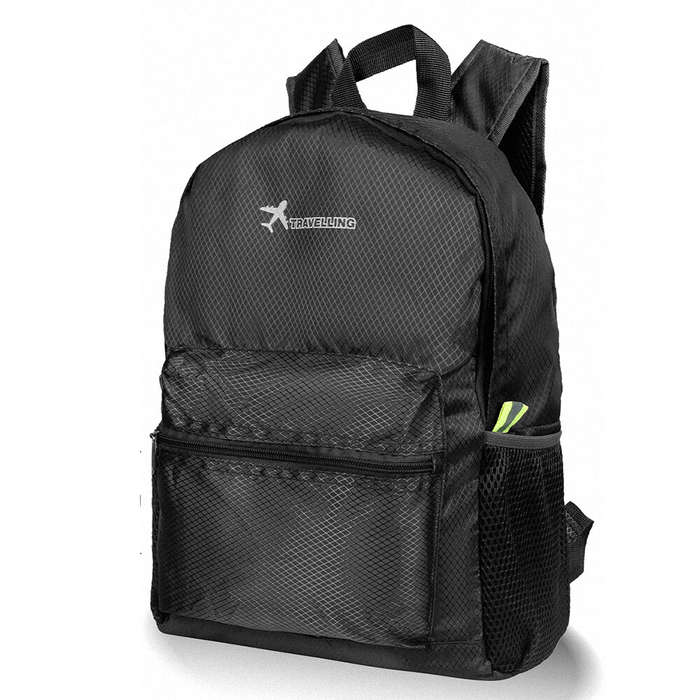 Black - IPRee Lightweight Folding Climbing Bag Large-capacity Space Multipurpose Backpack Camping Wa