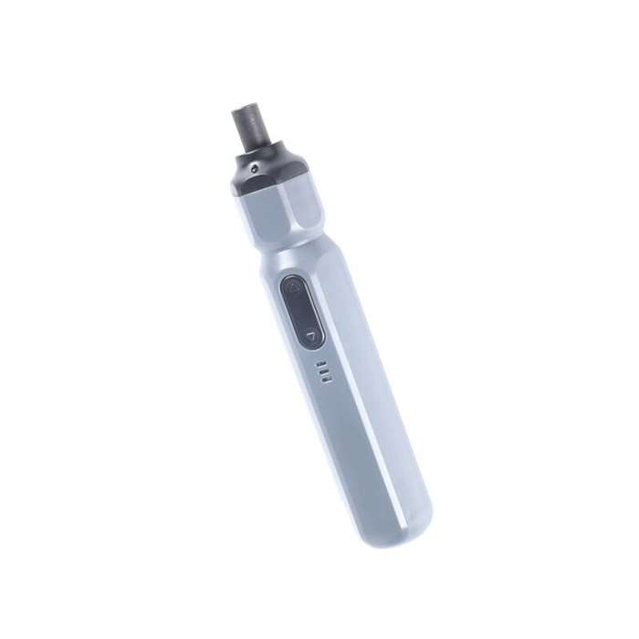 Grey - Cordless Electric Screwdriver Lithium Battery Compact Design for DIY Projects and Home Repair