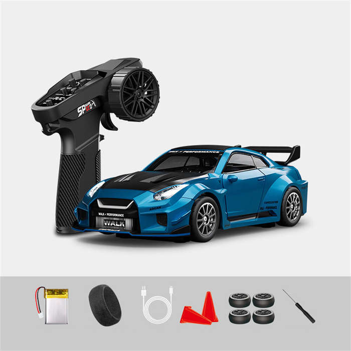 White 1 - Hstar D43-02 RTR 1/43 2.4G 4WD Drift RC Car Gyro Mini Full Proportional Alloy Body Shell L