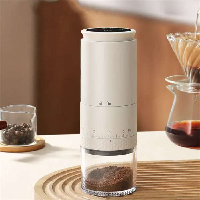 Grinder Only - Protable Electric Coffee Grinder 1500mAh Battery Capacity 38 Gear Adjustable Grinding