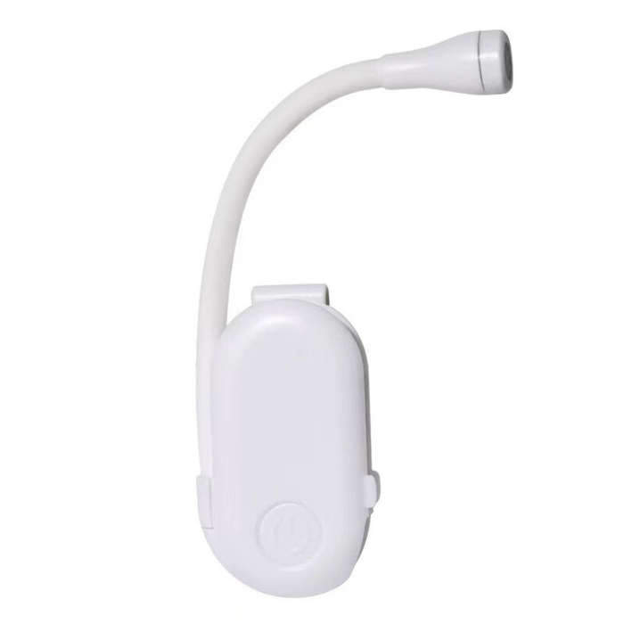 White - 3 Color Mini LED Book Light Eye Protection Adjustable Clip 360 Flip Study Lamp Rechargeable