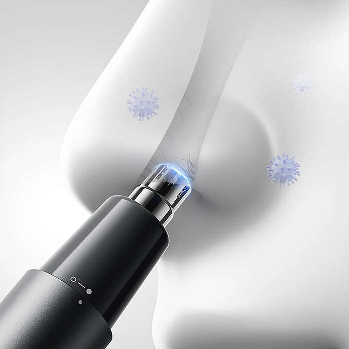 Black - Xiaomi MIJIA Electric Nose Hair Trimmer Rechargeable Nose Hair Trimmer Blade Magnetic Suctio