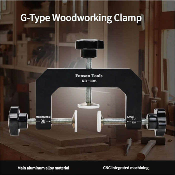 Black - FONSON TOOLS 3-Way Face Clamp Edge Clamp G Clamp Woodworking Clamp for Cabinet Carcass & Edg