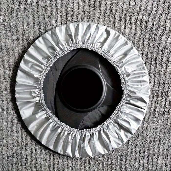 White - Universal Car Heat Shield Steering Wheel Sun Shade Cover Sun Block Heat Shield Sunscreen