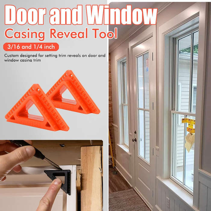Orange - 1pcs Door and Window Casing Reveal Tool 3/16 and 1/4 Inch Trim Marking Tool 0.01 Inch Accur