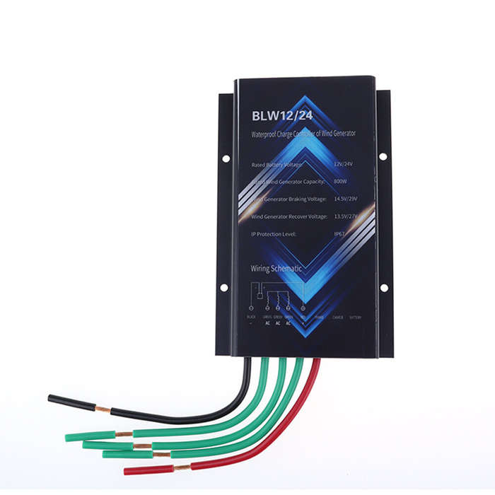 Excellway Wind Turbine Controller, 800W Rated Capacity 12V/24V Battery Compatible Intelligent Brakin
