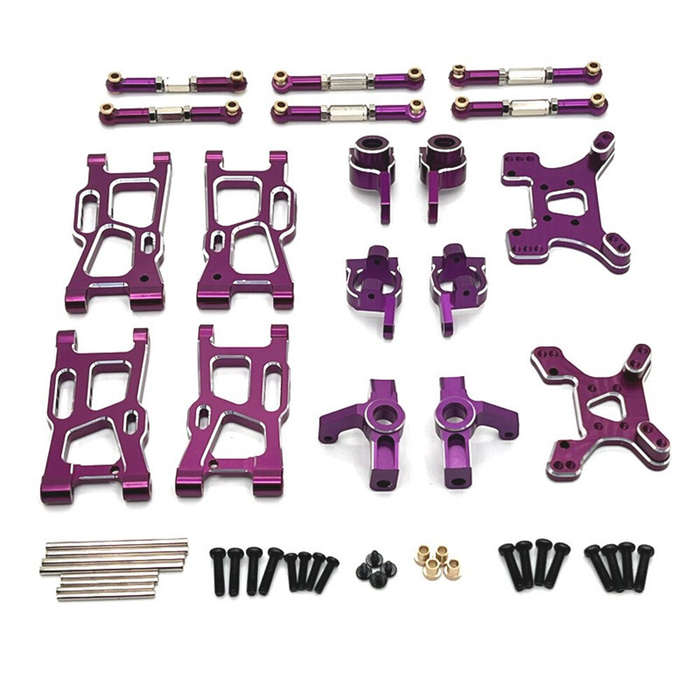 Purple - Upgrade Metal Accessories Set for Wltoys 124007 144001 124017 124019 Remote Control RC Car