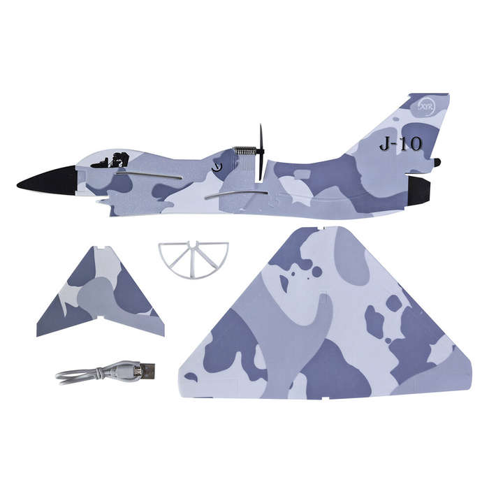 Camouflage Blue - J-10 Camouflage Blue 238mm Wingspan EVA Foam Hand Throw Free Flying Plane Glider A