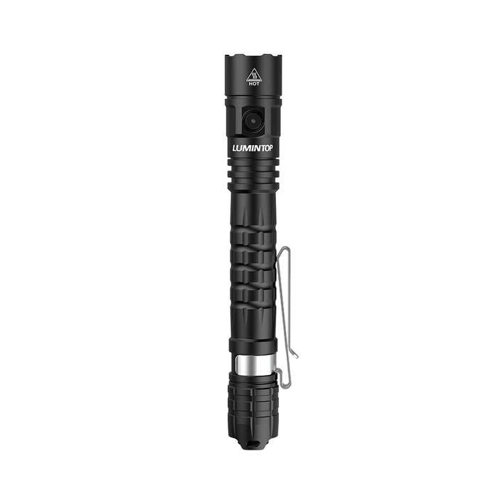 Black - Lumintop P2A Tactical Penlight Dual-Mode 1200 Lumen EDC Flashlight 330 Meters USB TYPE C 141