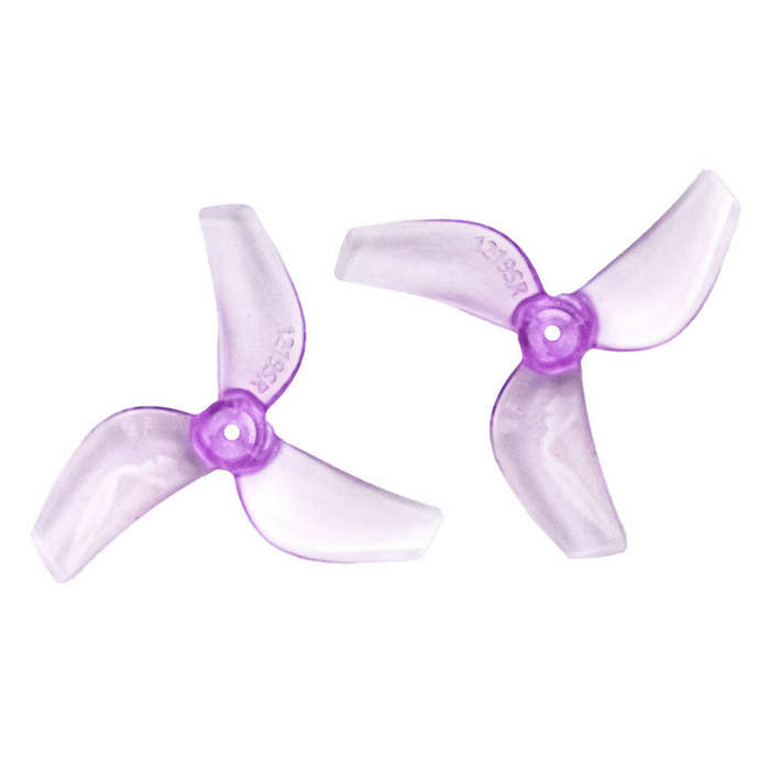 Clear White - 6 Pairs GEMFAN 1219S 1219 31mm 1.2Inch 3-Blade Propeller PC 0.8mm / 1mm Hole for 0703-