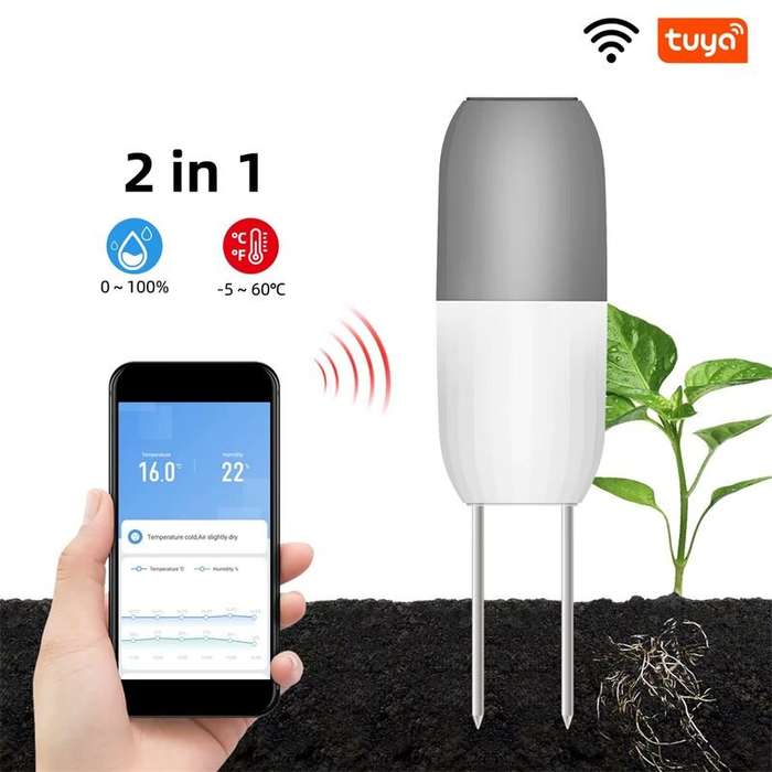 Color box - Smart WiFi Soil Sensor Waterproof IP65 Accurate Real-Time Tracker for Farming Gardening