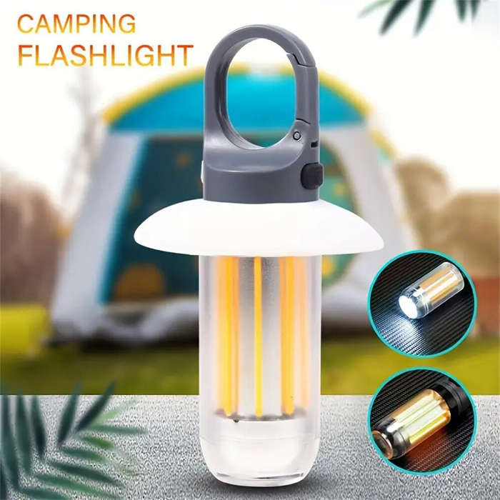 White - IPRee Rechargeable LED Portable Light Super Bright Flashlight Camping Light Work Light 5 Lig