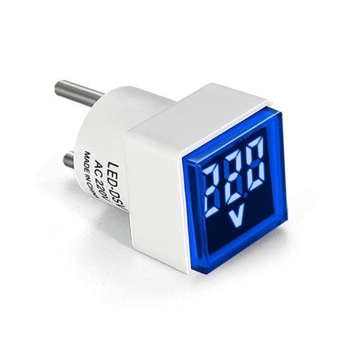 Yellow - 1PC EU Plug LED Digital Voltmeter Ammeter Voltage Current Tester Monitor Electrical Meter I