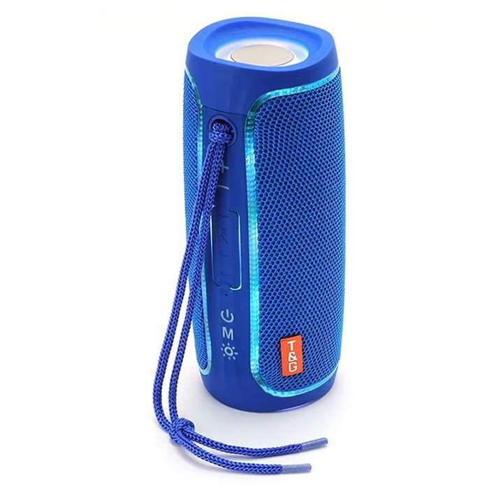 Black - T&G TG288 Portable Speaker bluetooth Speaker 360 Stereo Deep Bass RGB Light IPX6 Waterproof