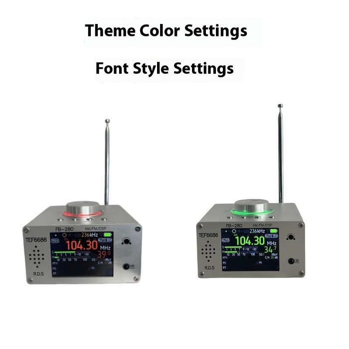 Silver - TEF6686 Digital Radio Receiver All-Band FM/AM/SW/MW/LW Coverage with Digital Audio Amplifie