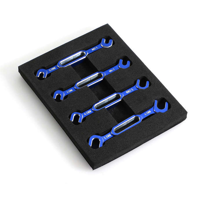 Black - 4Pcs Wrench 3/3.2/3.5/3.7/4/5/5.5/6mm Turnbuckle Nut Ball End Joint Remover Universal Tool F