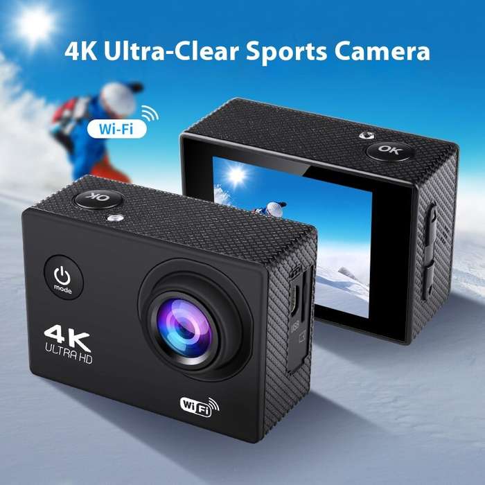 #1 - AUSEK 4K 30FPS HD Action Camera 30M Waterproof Protection Sports Camera Support WIFI for Mounta