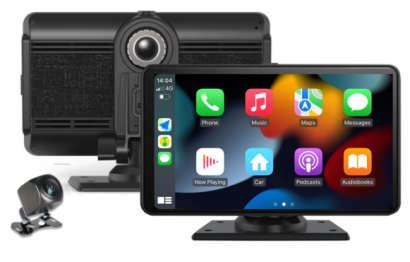 YUEHOO 7 Inch 2 Lens 4K Car MP5 Player Recorder Touch Screen Wireless Carplay Android Auto Mirror Li