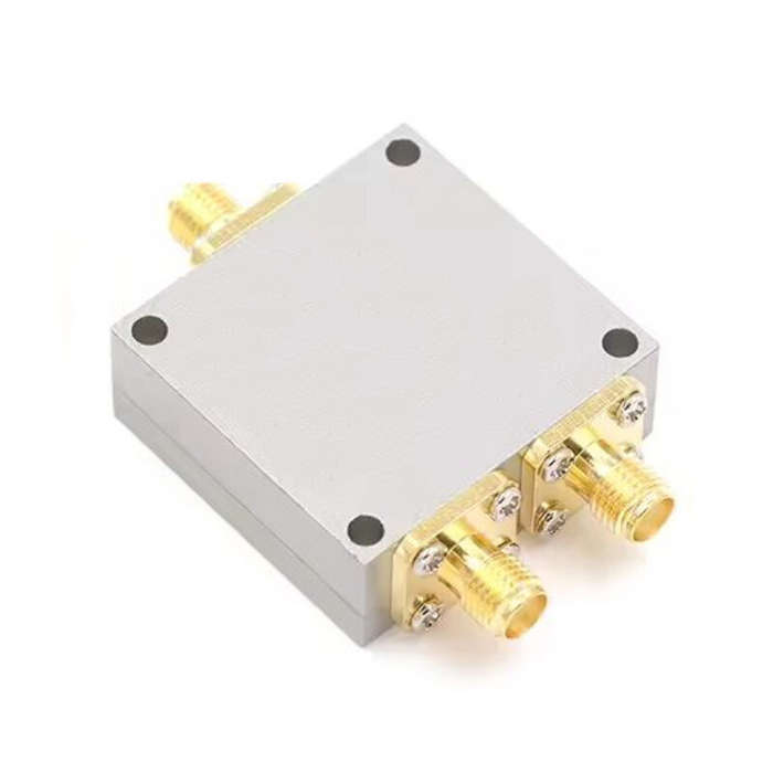 Silver - RF Power Divider SMA Connector 2 Way Splitter 1500-8000MHz High Performance Low Insertion L