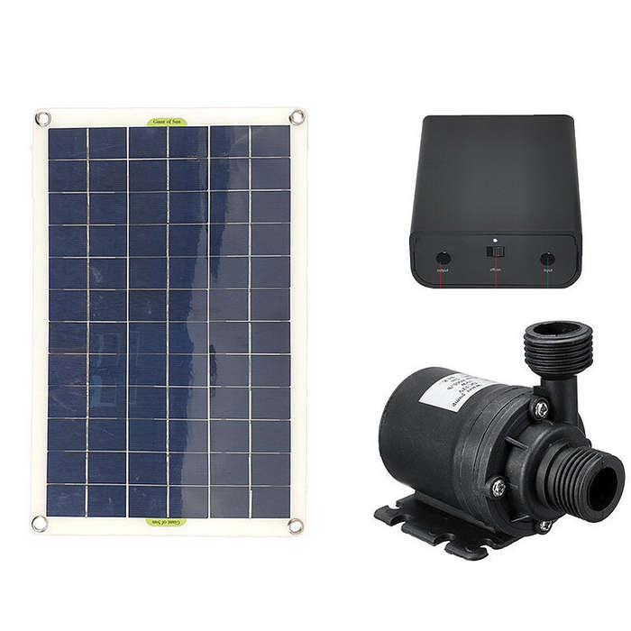 50W Solar Fountain Water Pump Kit Solar Panel Submersible Powered Pump Fish Pond Fountain Powered Ga