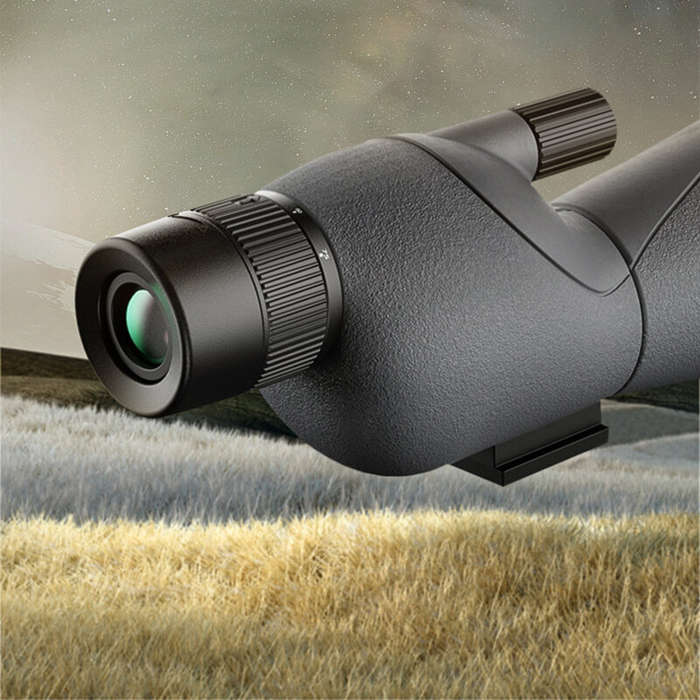 Black - IPRee 25-75x60 HD Spotting Scope Powerful Monocular Zoom Telescope BAK7 Prism Waterproof for