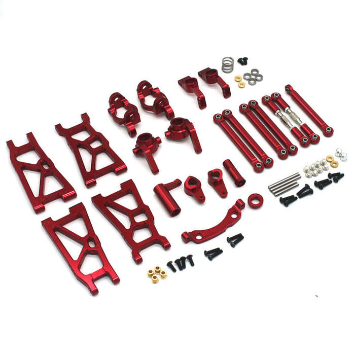Red - Metal Upgrade Parts Swing Arm Steering Cup Accessories Set For ZD Racing DBX-10 1/10 RC Car