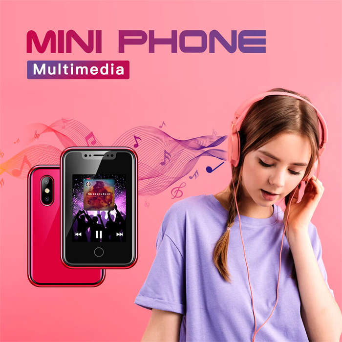 White - 8XR Mini 2G GSM 1.77 Inch Dual SIM Cards 480mAh Touch Control Vibration Function bluetooth D