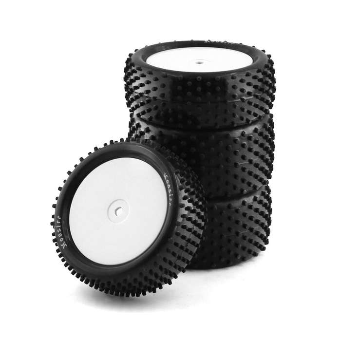 B - 4PCS Tires Wheels 12mm Hex Off-Road for XRAY XB2 DIRT SRX2 SRX4 Bandit Tekno EB410 yokomo yz4 1/