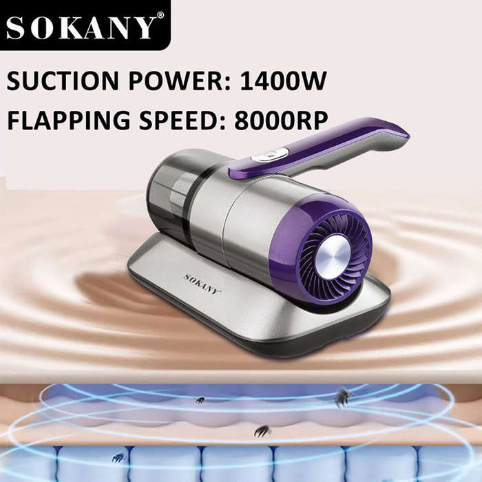 Purple - SOKANY Vacuum Cleaner for Home Bedroom Sofa Dust Mite Eliminator Germicidal Disinfection To