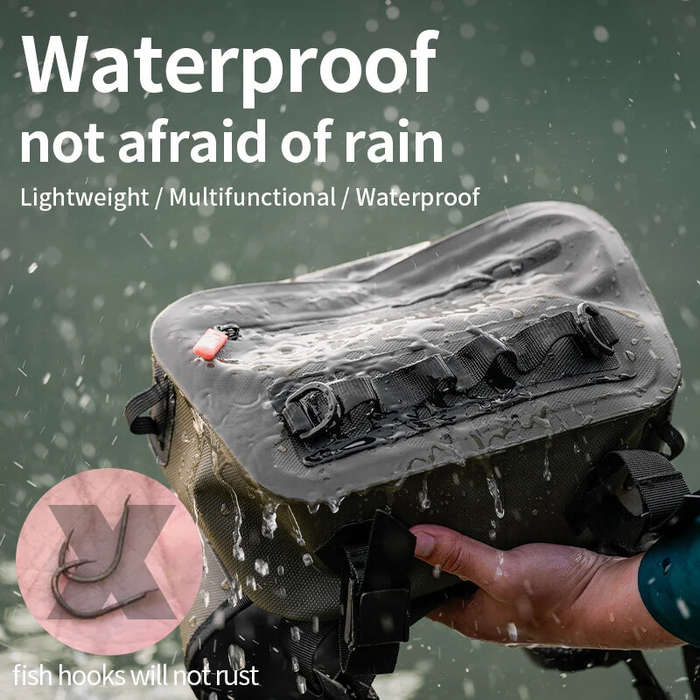 ZANLURE Large Capacity Fishing Tackle IPX6 Waterproof Bag Outdoor Waist Fanny Pack Crossbody Bag Lur