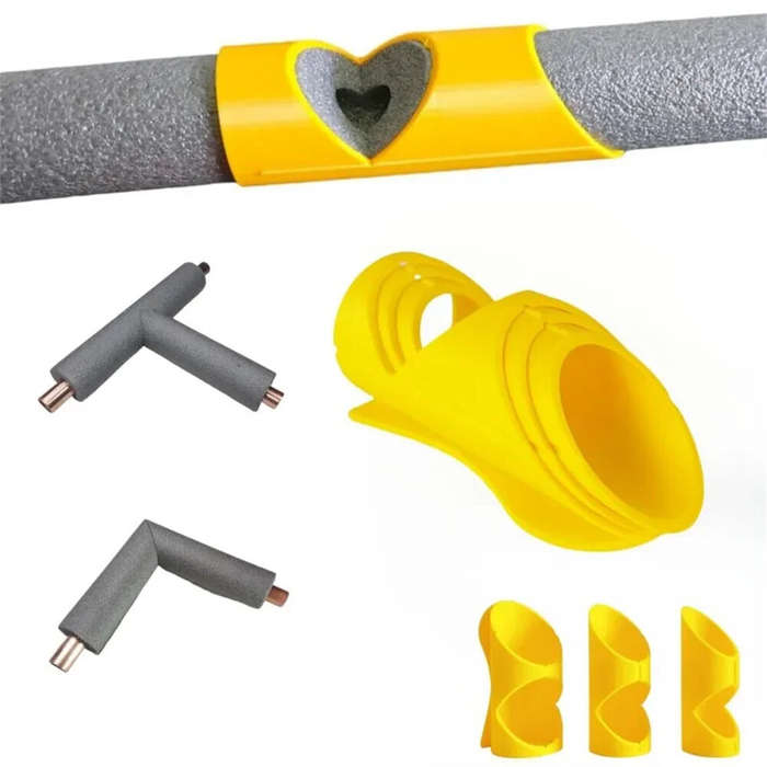 Green - Foam Pipe Cutter Tool Set ABS Material 3 Sizes 4cm 5cm 5.5cm Precision Cutting Green Yellow