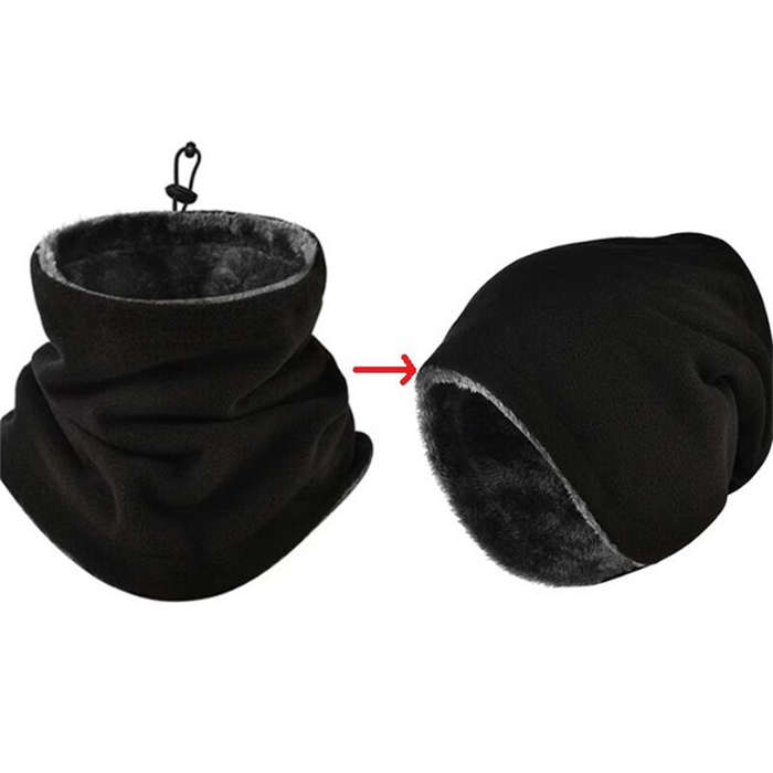 Dark Grey - TENGOO 1pc Winter Thickened Fleece Outdoor Cycling Scarf, Warm Neck Gaiter, Windproof Du