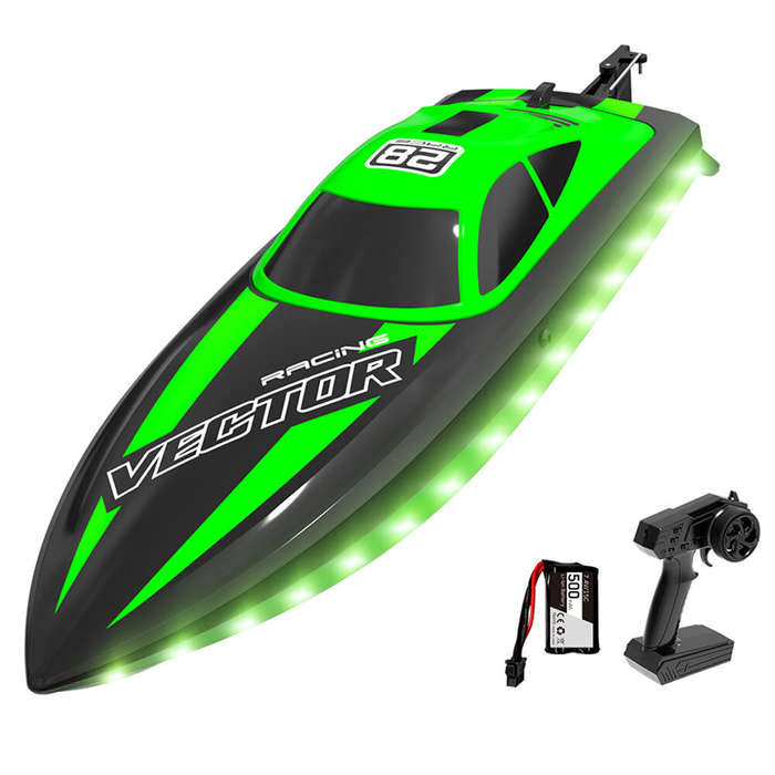 Red - Volantexrc 79506 VECTOR28 2.4G 2CH RTR RC Boat Waterproof 25km/h High Speed with LED Light Wat