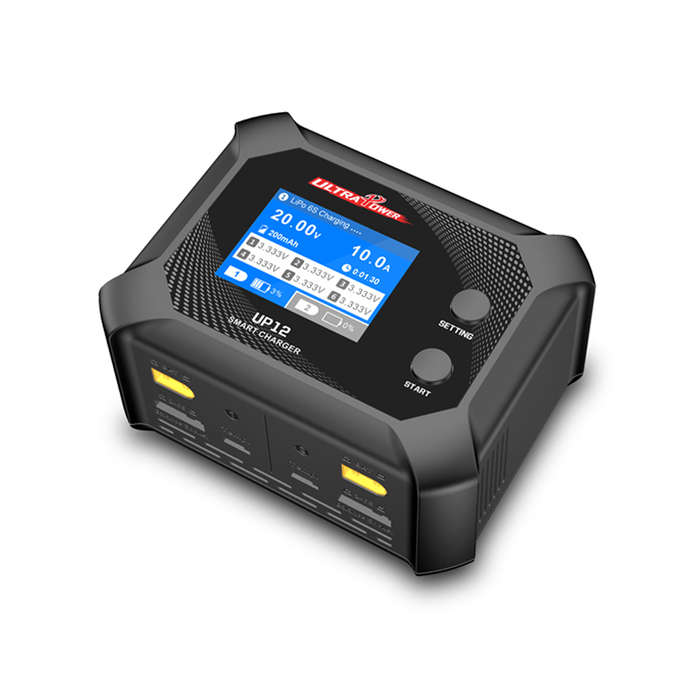 US Plug - UltraPower UP12 AC 200W Dual Channel Charger for 2-6S LiPo LiFe Lilon 4.50V LiHV Battery