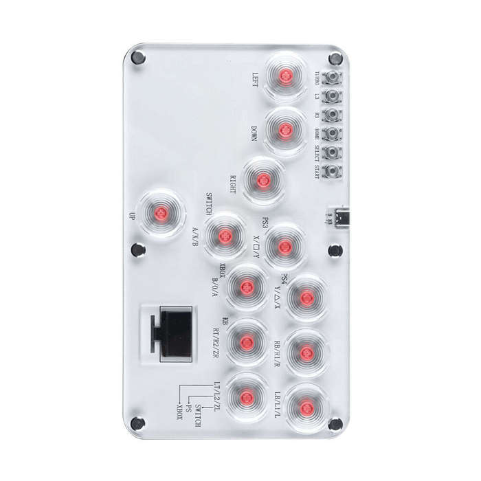 White - Hitbox 12-keys All-Button Leverless Arcade Joystick Controller Supports Turbo & Hot Swap Cus