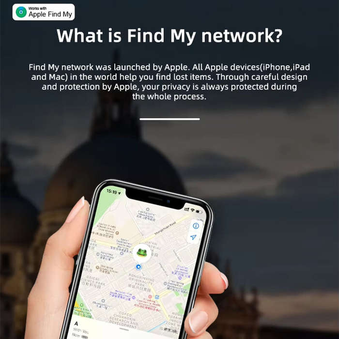 Black - Mini bluetooth GPS Tracker Smart Tag Airtag Work with Apple Find My APP ITag Locator Air Tag