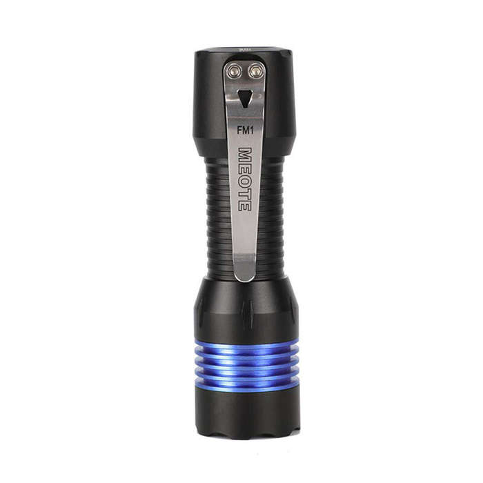 Blue - Meote FM1 Tactical Flashlight 4500 Lumens 152 Meters 4pcs LH351D 5000K High Lumen High CRI 90