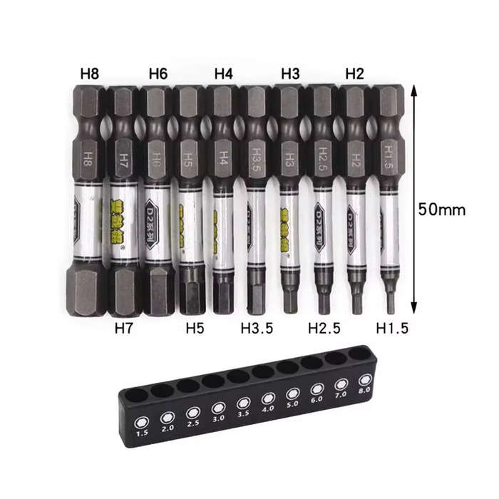 Cross/Hexagonal/T-shaped Cross 10PCS Set - 1/4 Screwdriver Bit Set 11pcs Magnetic Drill Bits Hex Sha