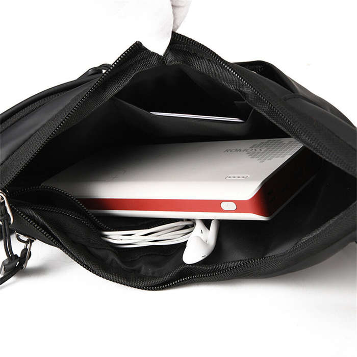 Grey - Fashion Anti-Theft Men's Chest Bag Casual Outdoor Sports Waterproof Cycling Triangle Sling Ba