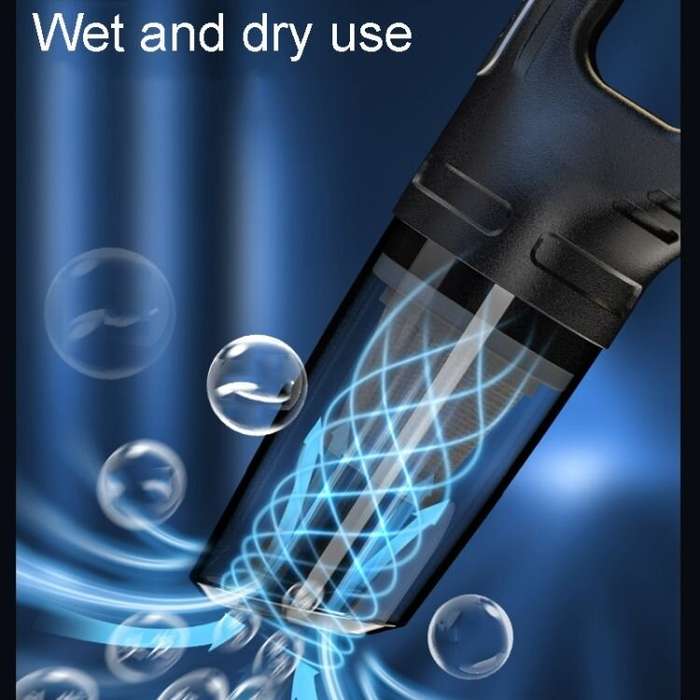 Black - 5500Pa Powerful Handheld Car Vacuum Cleaner Small Cordless Dual-Use for Car Home Rechargeabl