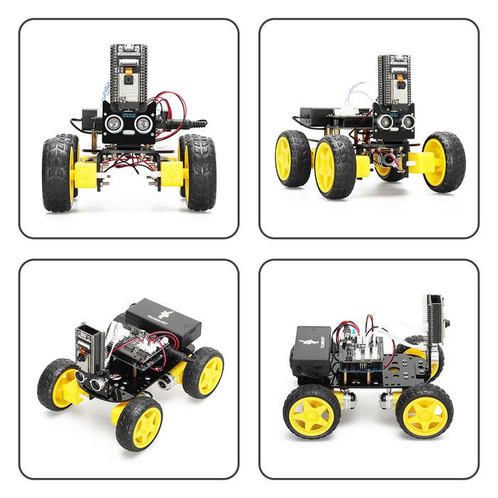 DIY Kit - Tscinbuny 4WD Smart Robot Kit with ESP32 Camera WiFi Control for Arduinos Programming Car