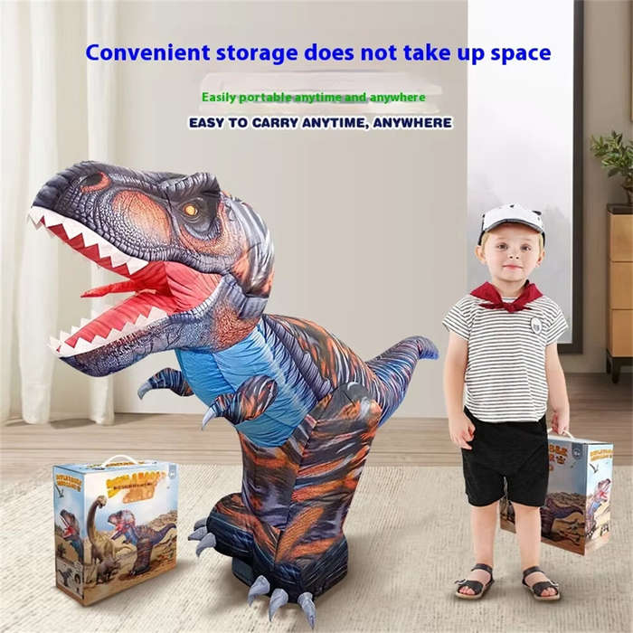 dinosaur - JF03 Inflatable Remote Control Dinosaur Santa Claus Model with 3D Light Effects Simulatio