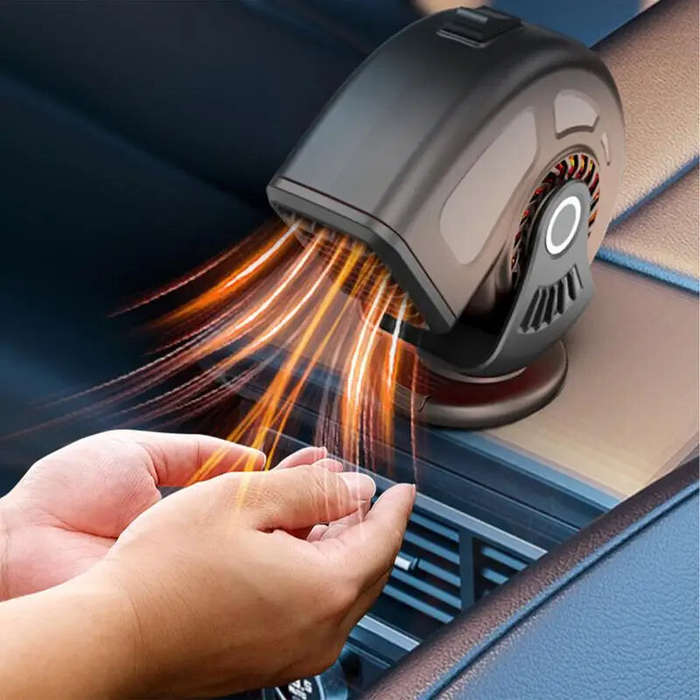 Black - 120W 2 IN 1 Cooling Heating Portable Winter Heater Warm Fan 12V Car Winter Windshield Defogg