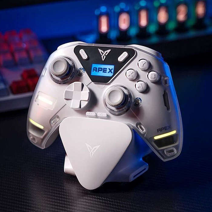 White - Flydigi Magnetic Charger Stand for Flydigi VADER 4 Pro Apex 4 Elite Gaming Controller