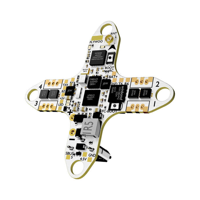 F405 AIO - 25.5x25.5mm Flywoo GOKU F405 HD ELRS AIO Flight Controller 5V BEC with 1S 5A ESC For Fire