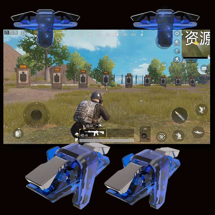 Bakeey X7 PUBG Mobile Game Controller Gamepad Trigger Aim Button Shooter Joystick with Flash Flim fo